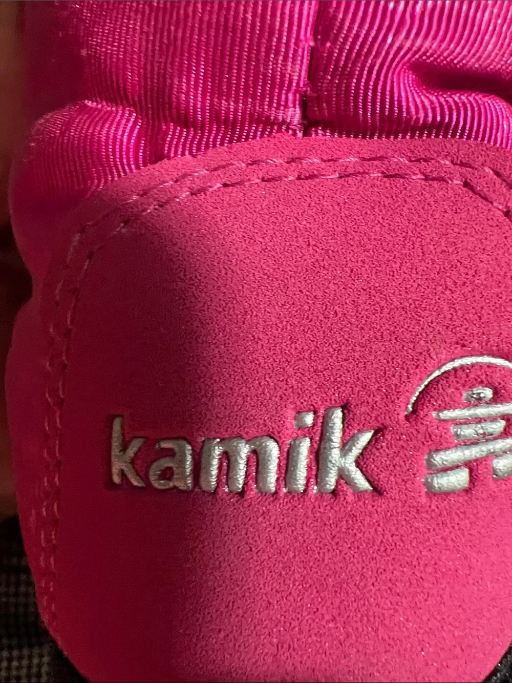 Kamik Kids Bright Pink Faux-Fur Winter Boots with Black Shell